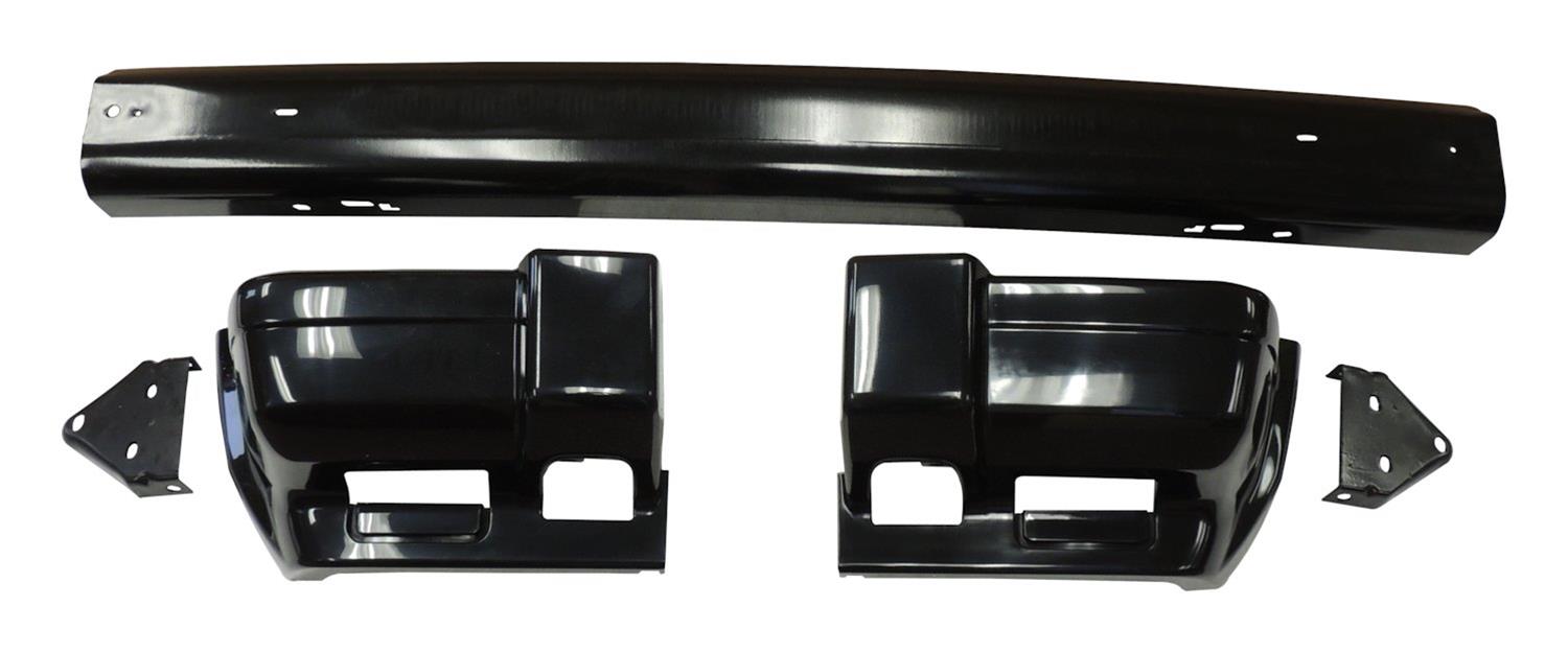 Crown Automotive Bumpers 5EE85TZZAC-K Bumper, Front, Stock Style, Steel, Black, Brackets, End Caps, Jeep, Kit