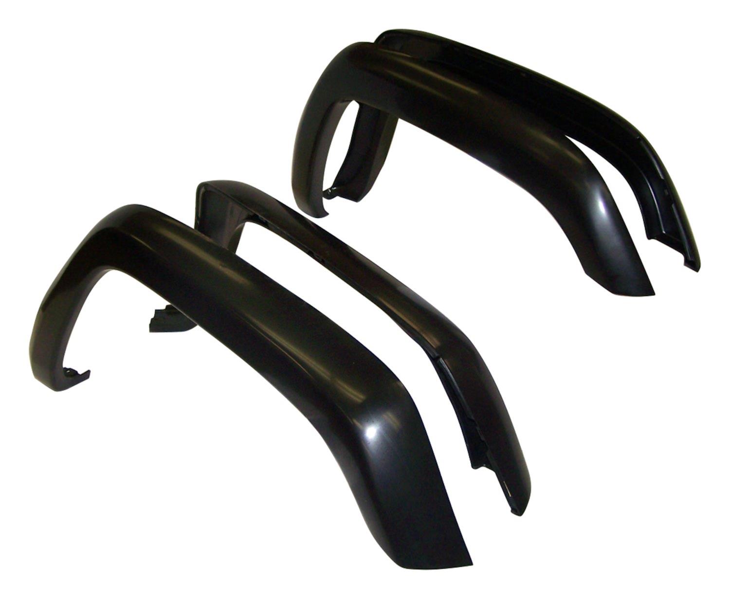 Crown Automotive Fender Flare Kits for 1997-2001 CHEROKEE - 5FWK Flares, Front and Rear, ABS Plastic, Gloss Black, 2.625 in. Width, Jeep, Kit