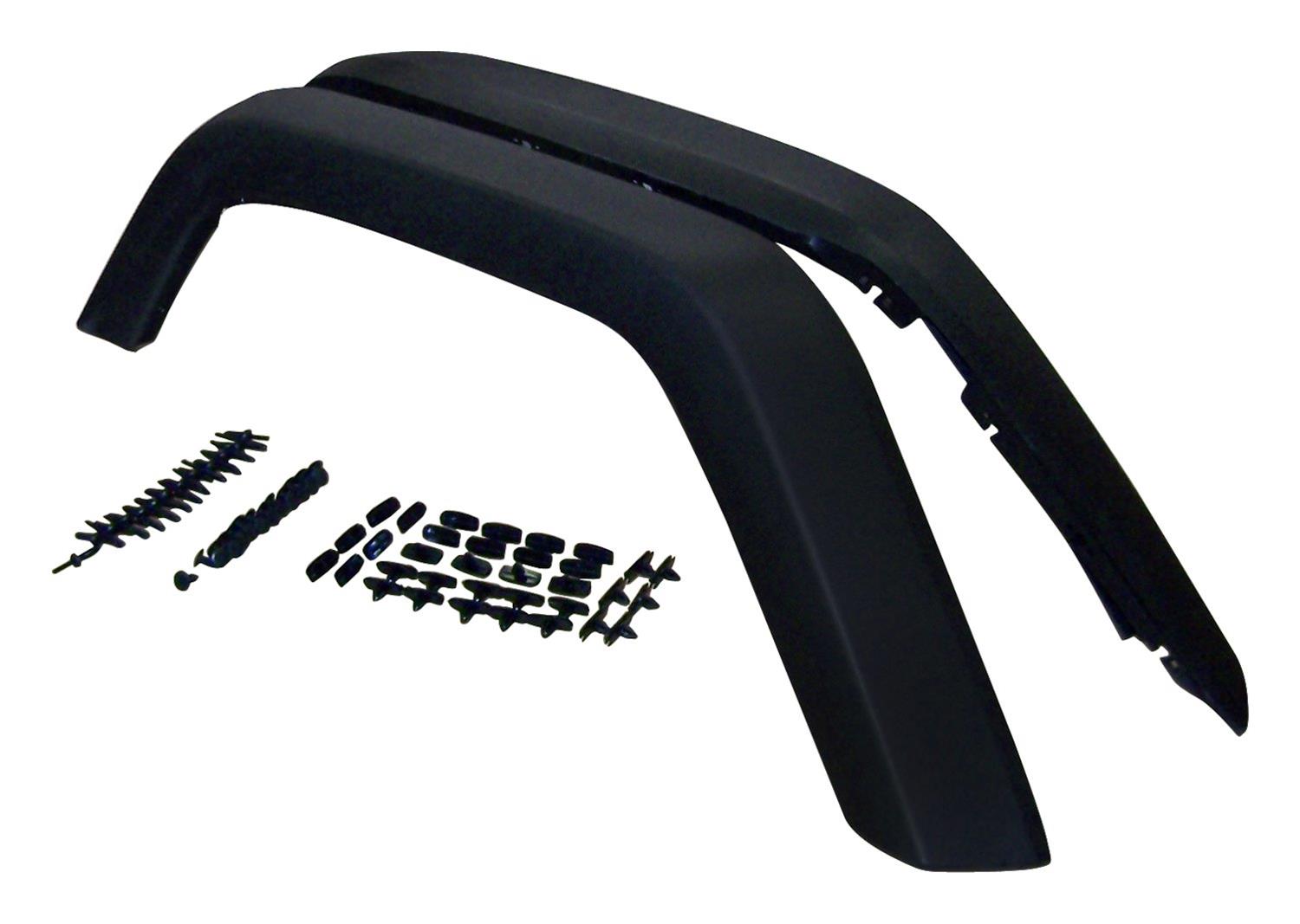 Crown Automotive Fender Flare Kits for 2007-2017 WRANGLER, 2018 WRANGLER JK - 5KFK-RR Flares, Rear, ABS Plastic, Textured Black, 6.00 in. Width, Jeep, Kit