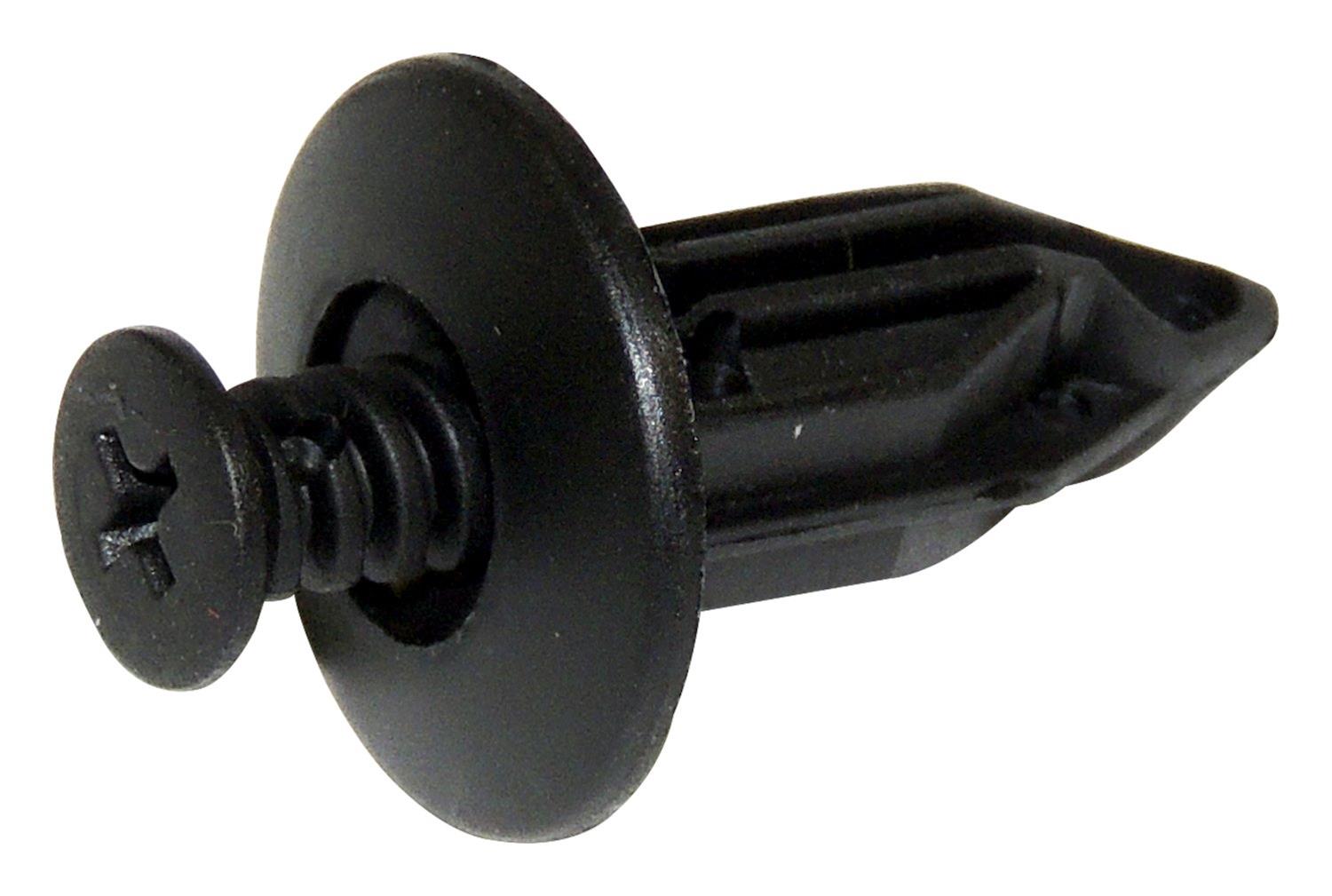 Crown Automotive Push Pins 6502625 Body Fasteners, Pins, Plastic, Black, Chrysler, Dodge, Jeep, Plymouth, Each