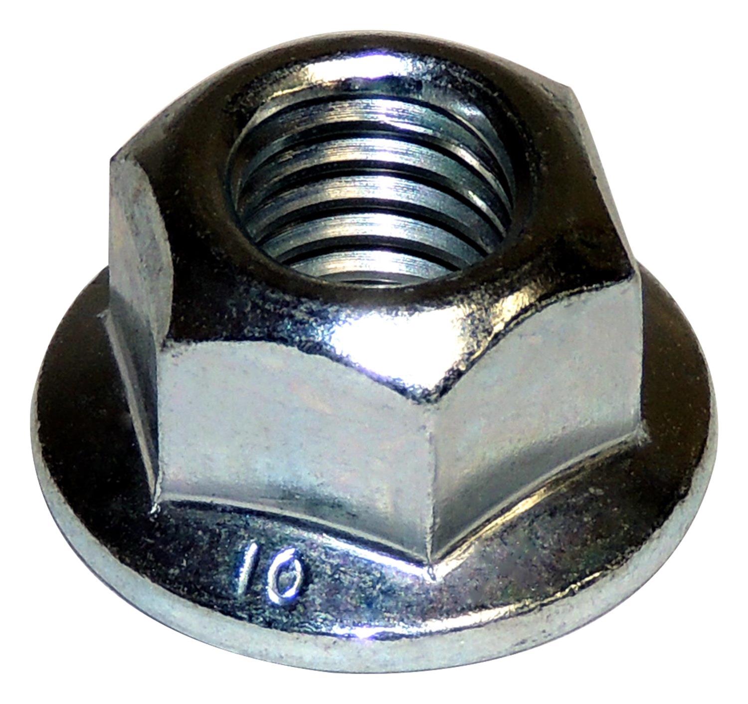 Crown Automotive Flange Nuts 6502696 Nuts, Style, 10mm x 1.5 Thread Size, Steel, Zinc Finish, Self-locking, Jeep, Each