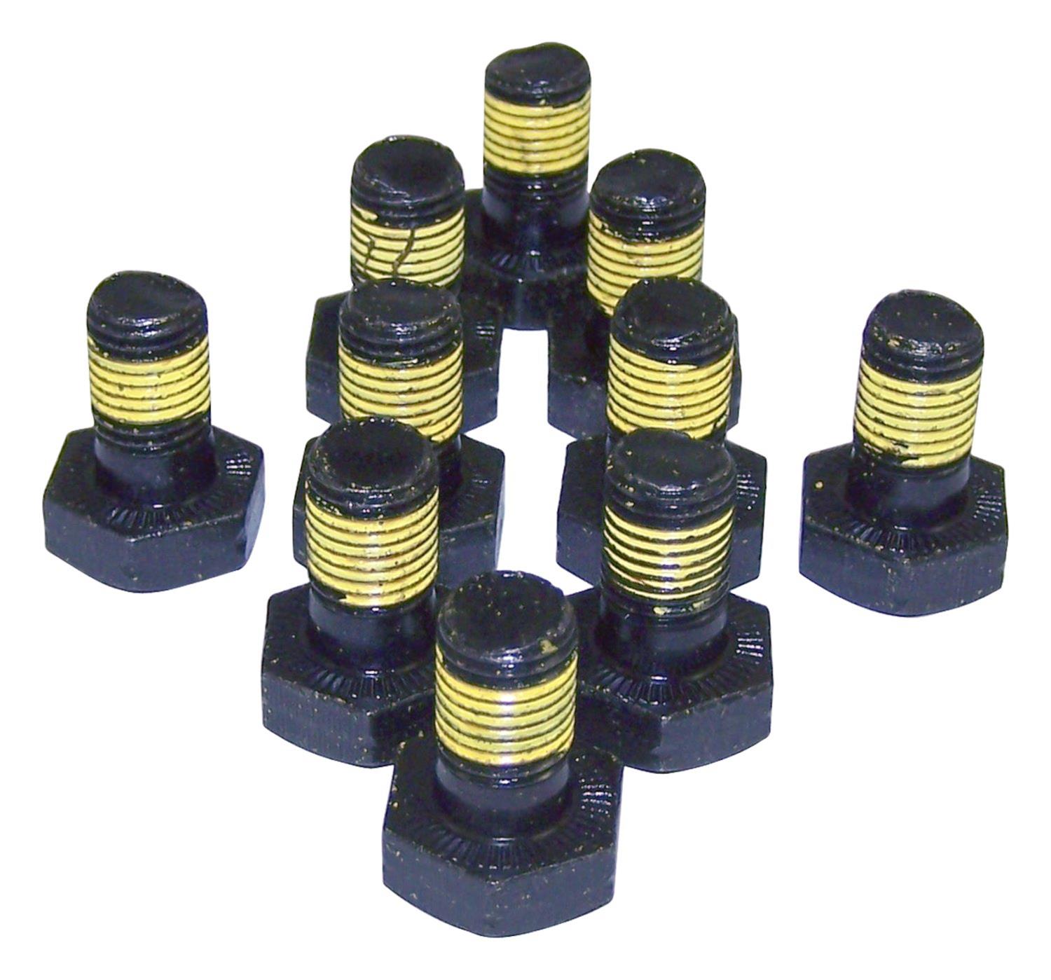Crown Automotive Ring Gear Bolt Kits for 2007-2017 WRANGLER, 2018 WRANGLER JK - 68003554AA Bolts, Hex Head, 7/16 in. Thread Size, Steel, Black, Set of 10