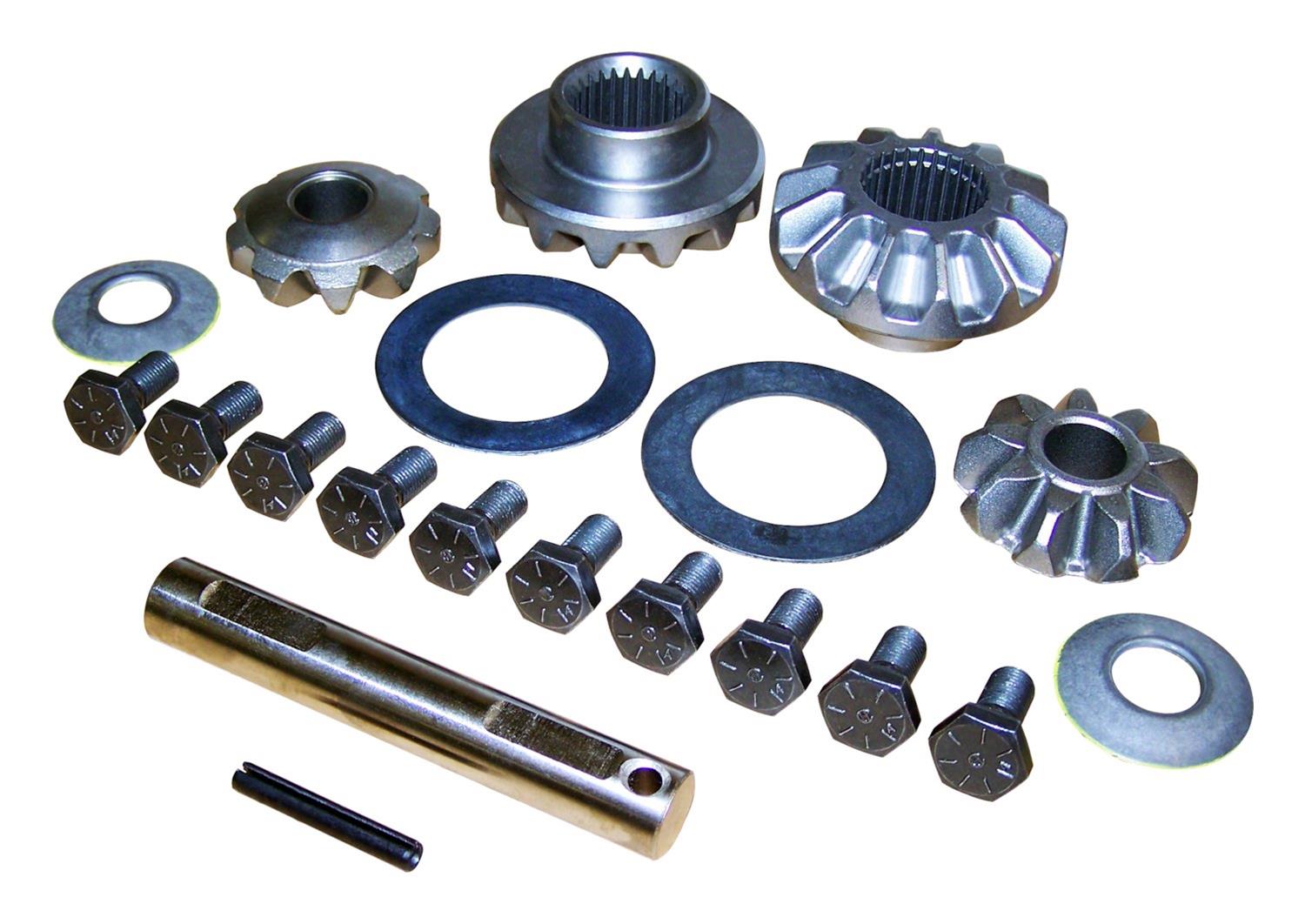 Crown Automotive Spider Gear Kits 68004075AA Gears, Side Gears, Cross Shaft Pin, Cross Shaft Pin Bolt, Open, Front, Dana Super 30, Dodge, Jeep, Kit