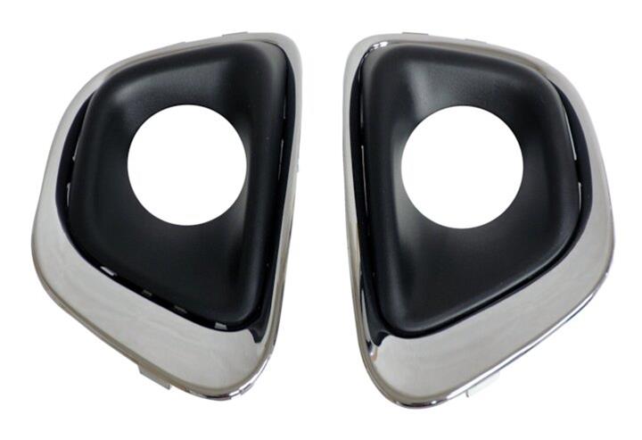 Crown Automotive Fog Bezels 68213204K Light Bezel Set, Front Chrome Lamp Bezel Set for 2014-2017 Jeep MK Compass