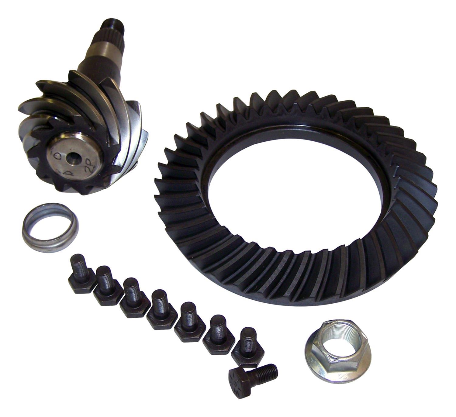 Crown Automotive Ring and Pinion Gear Installation Kit Combos 83504376 Dana 35 3.55 Gears Gears, 3.55:1 Ratio, 26-spline, Standard Rotation, Kit, Rear, 35, Jeep,