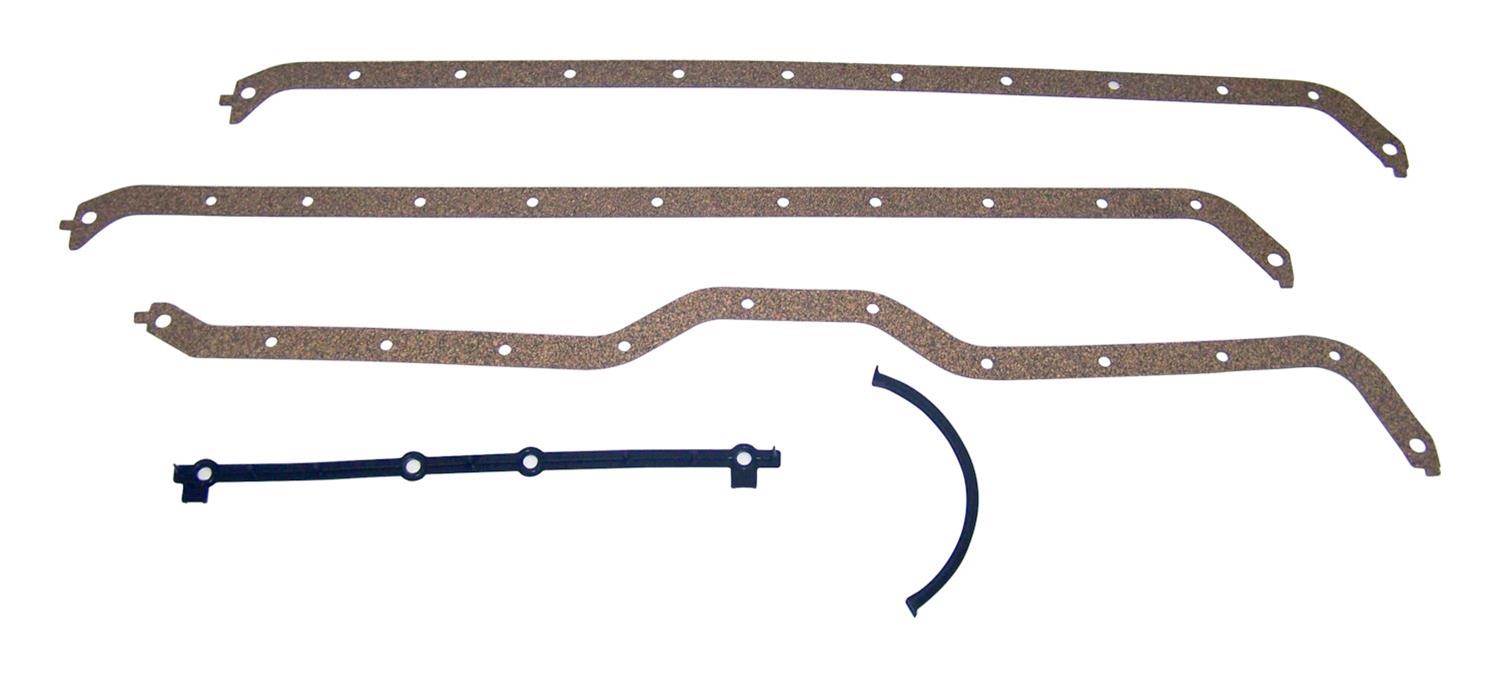 Crown Automotive Oil Pan Gaskets 83504662 Gaskets, 4-piece, Cork/Rubber, Jeep, 3.8L, 4.0L, 4.2L, Set