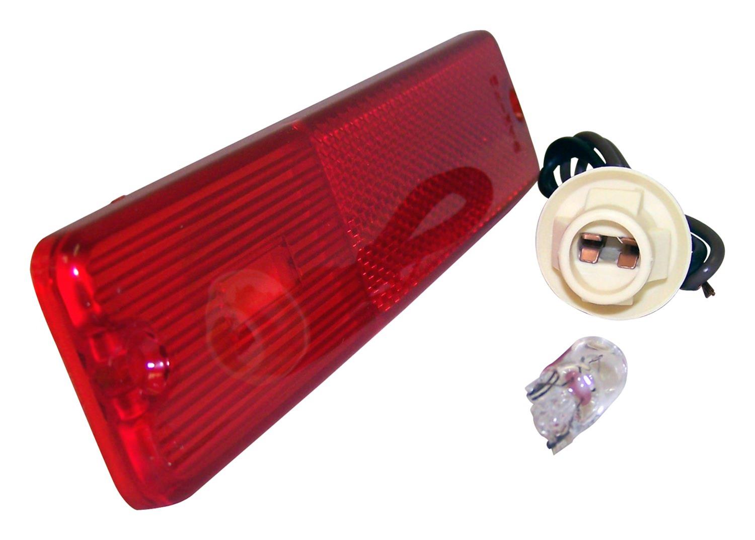 Crown Automotive Side Marker Lights 994021K Light, Rear, Rectangular, Red Lens, Jeep, Each