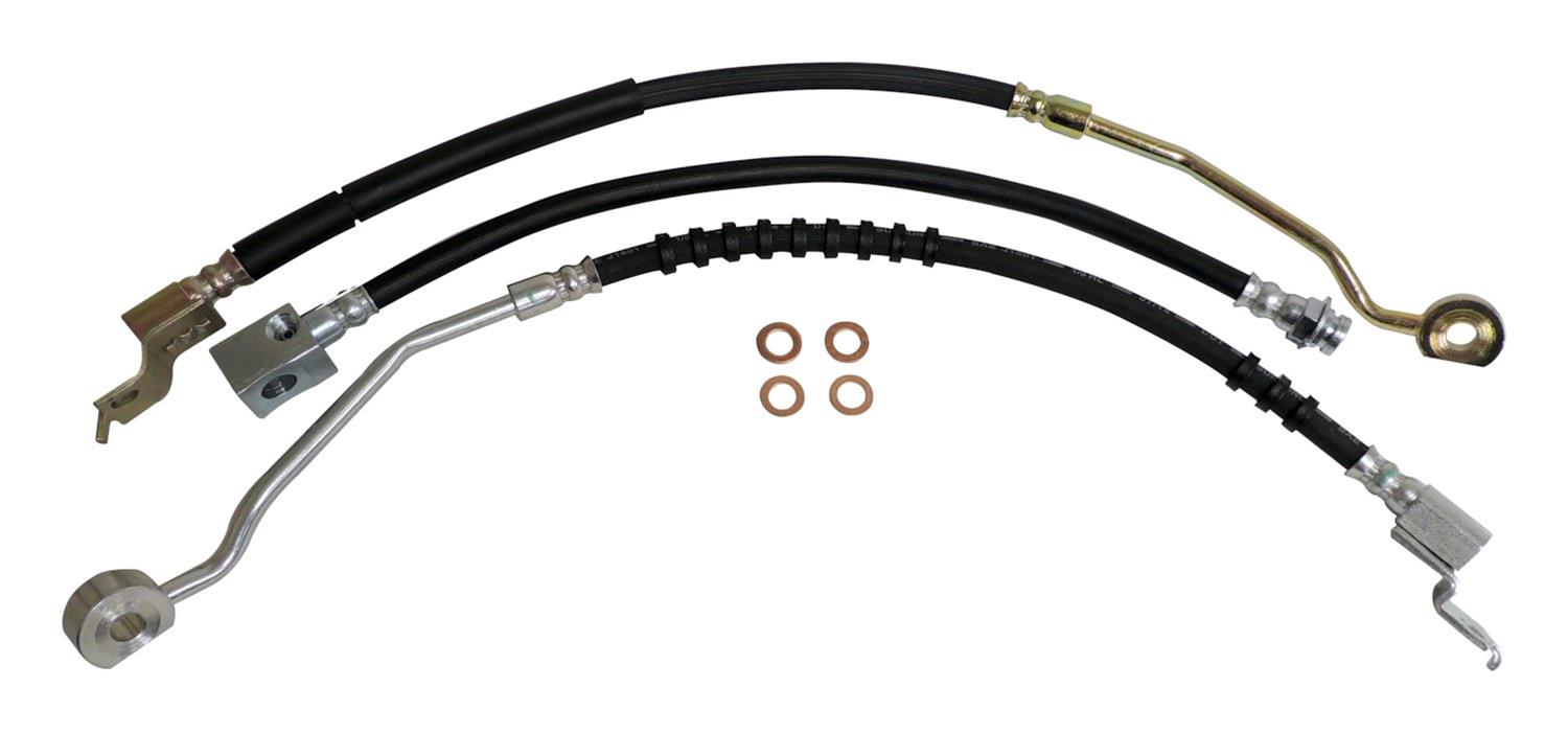 Crown Automotive Brake Hose Sets for 1994-1995 WRANGLER - BHK6 Hoses, Rubber, Front and Rear, Jeep, set of 3