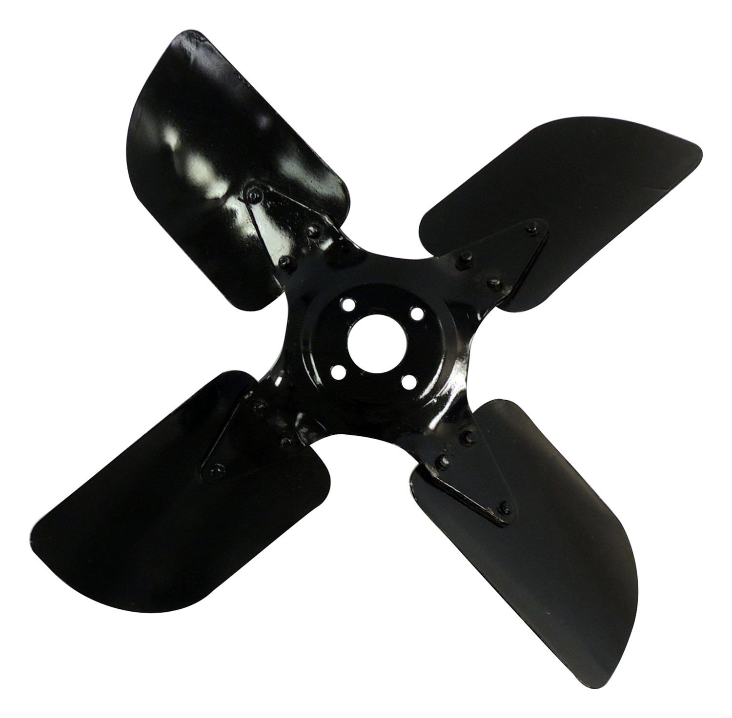 Crown Automotive Mechanical Fans J0802636 Fan, Mechanical, 4 Blades, Steel, Black, Clockwise Rotation, Jeep, Willys, 2.2L, Each