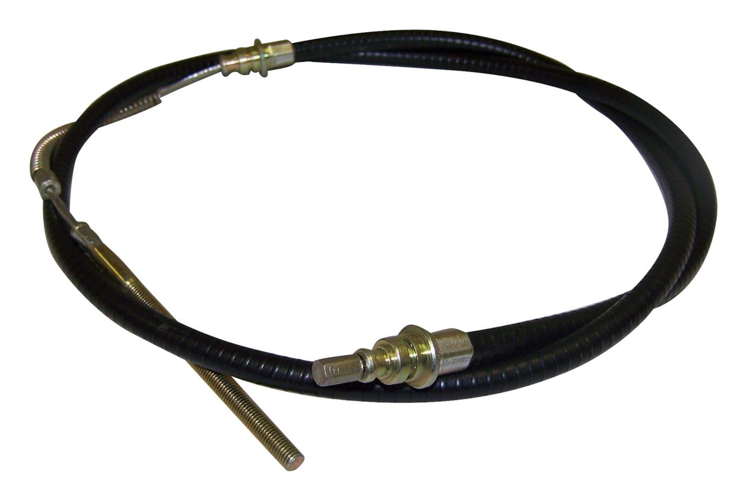 Crown Automotive Parking Brake Cables for 1972-1975 CJ5 - J0999978 Cable, Front, Black Plastic Jacket, 68.00 in. Cable Length, Jeep, Each
