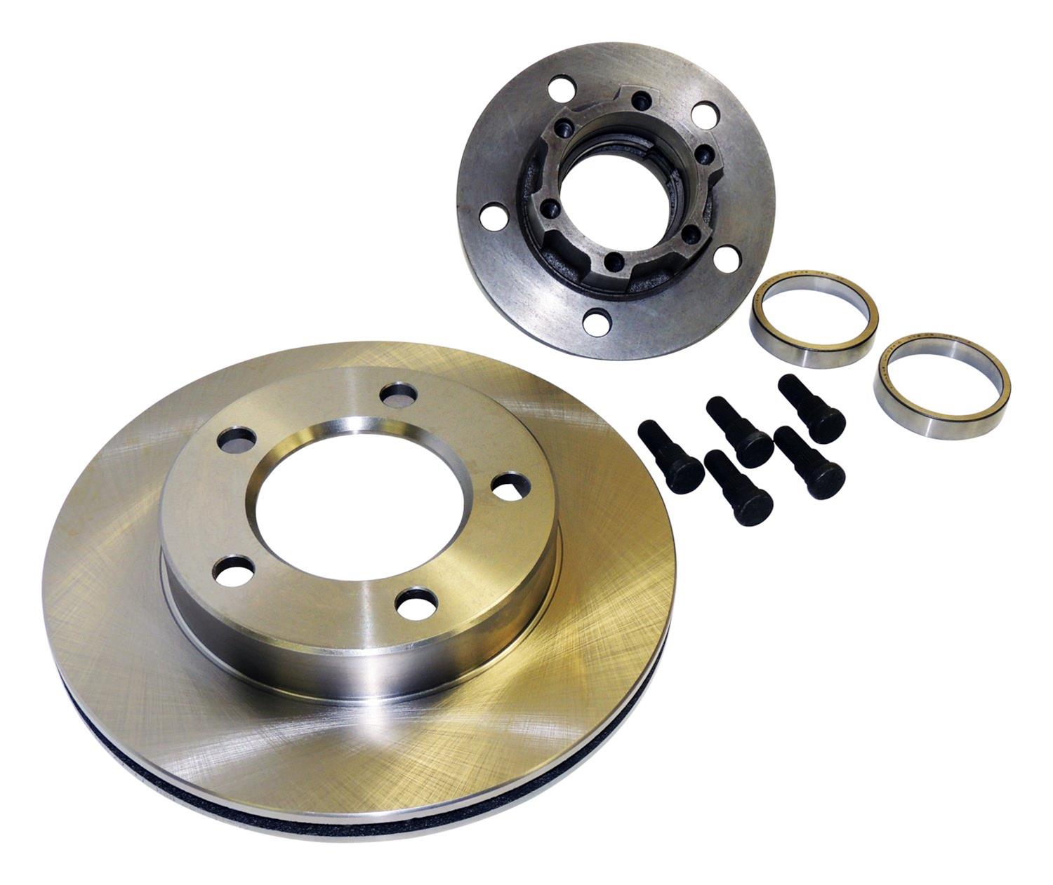 Crown Automotive Brake Rotors for 1978-1981 CJ5, CJ7, 1981 SCRAMBLER - J5358568 Rotor, Front, Solid Surface, Iron, Natural, 11.750 in. O.D., Hub, Jeep, Each