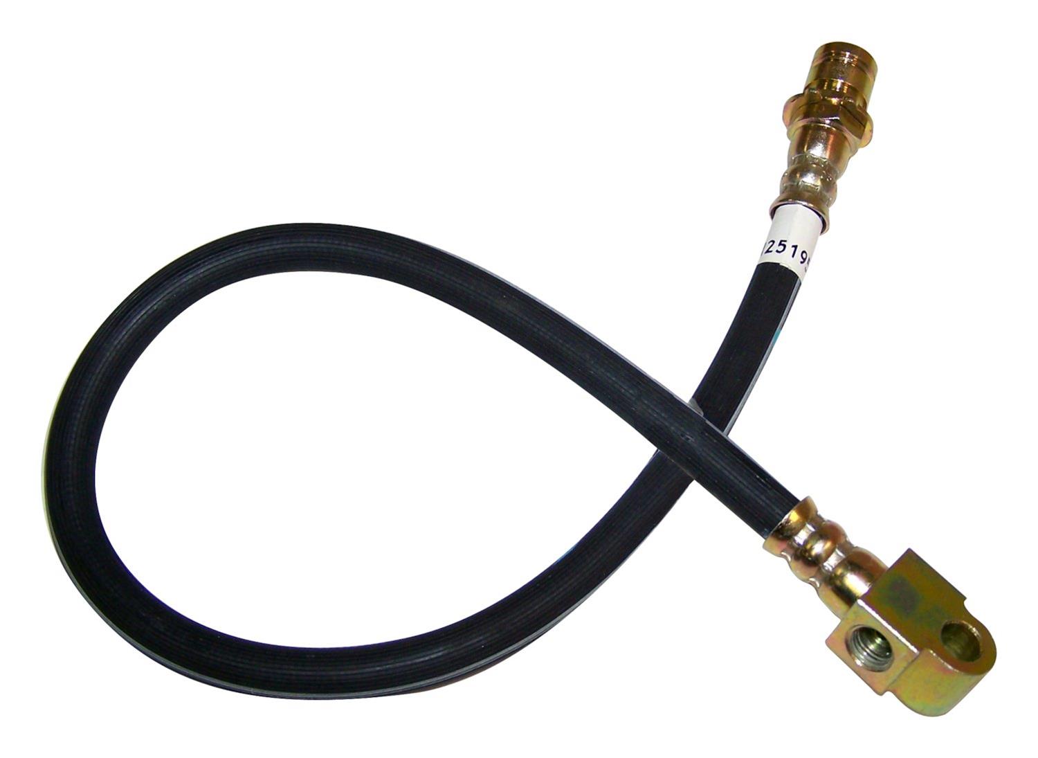 Crown Automotive Brake Hoses J5362871 Hose, Assembled, Rubber, 20.00 in. Length, Center Rear, Jeep, Each