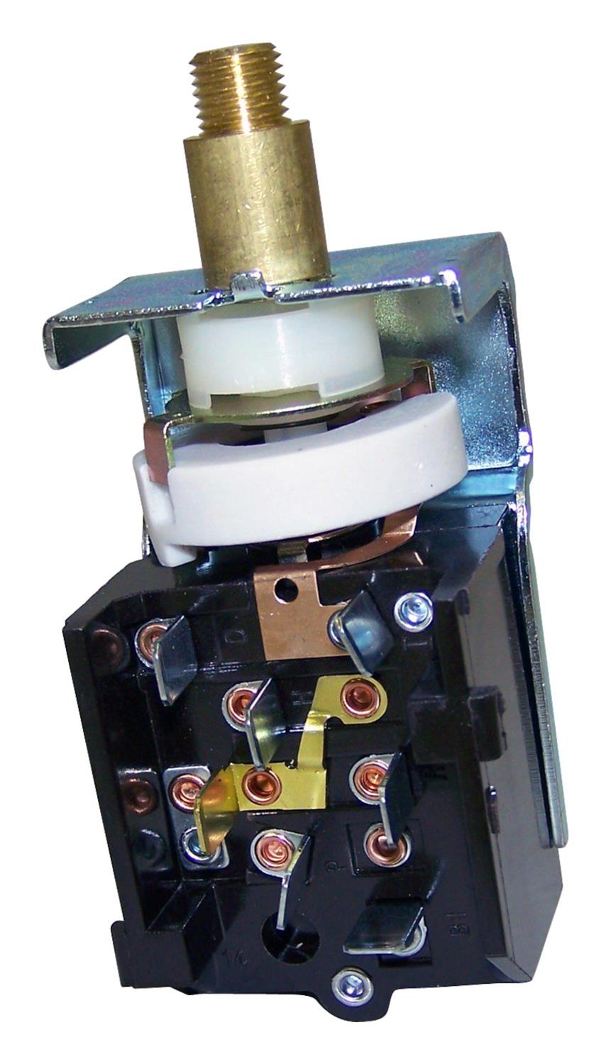 Crown Automotive Headlight Switches J5450558 Switch, Pull/Rotory Style, Constant, Steel/Plastic, Black, Jeep, Each