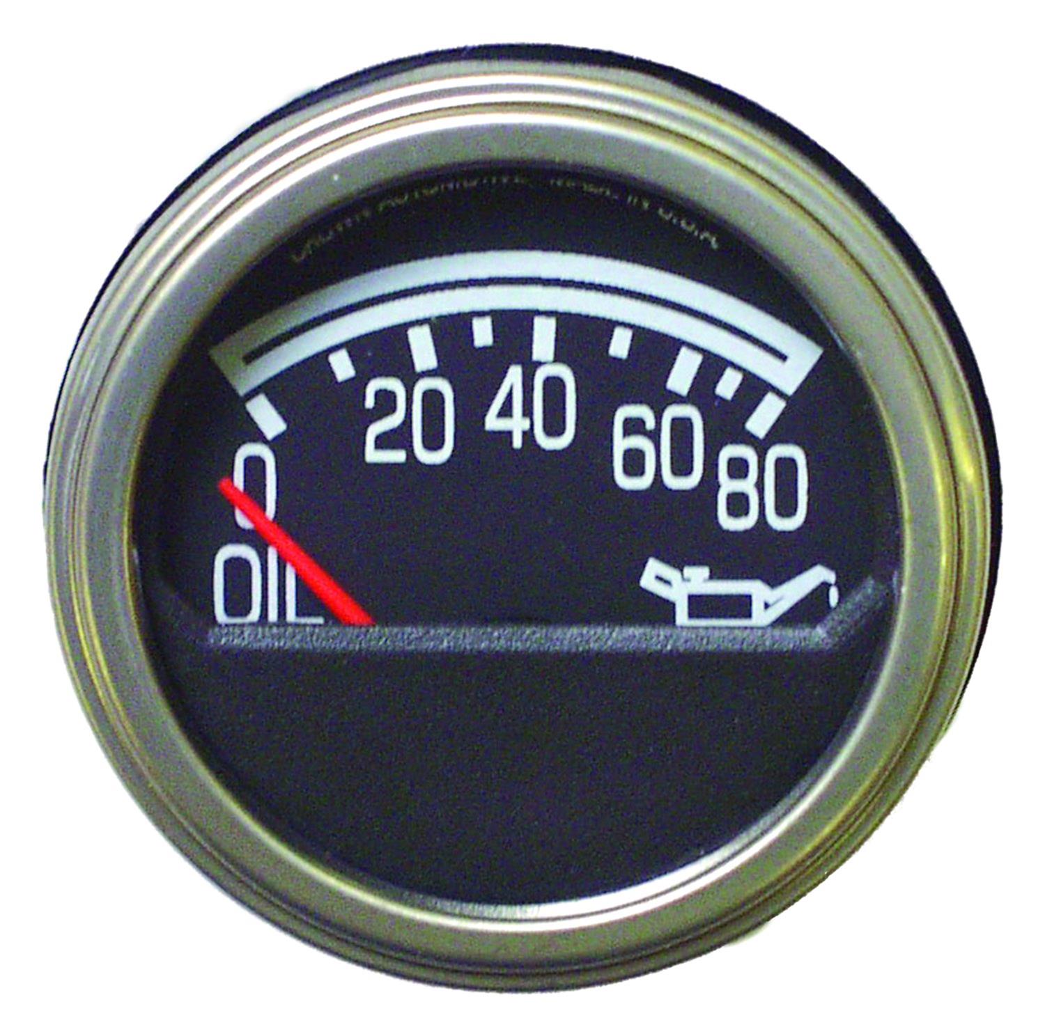 Crown Automotive Restoration Gauges for 1979-1983 CJ5, 1979-1986 CJ7, 1981-1985 SCRAMBLER - J5750279 Gauge, Restoration, Oil Pressure, Black Face, Jeep, Each