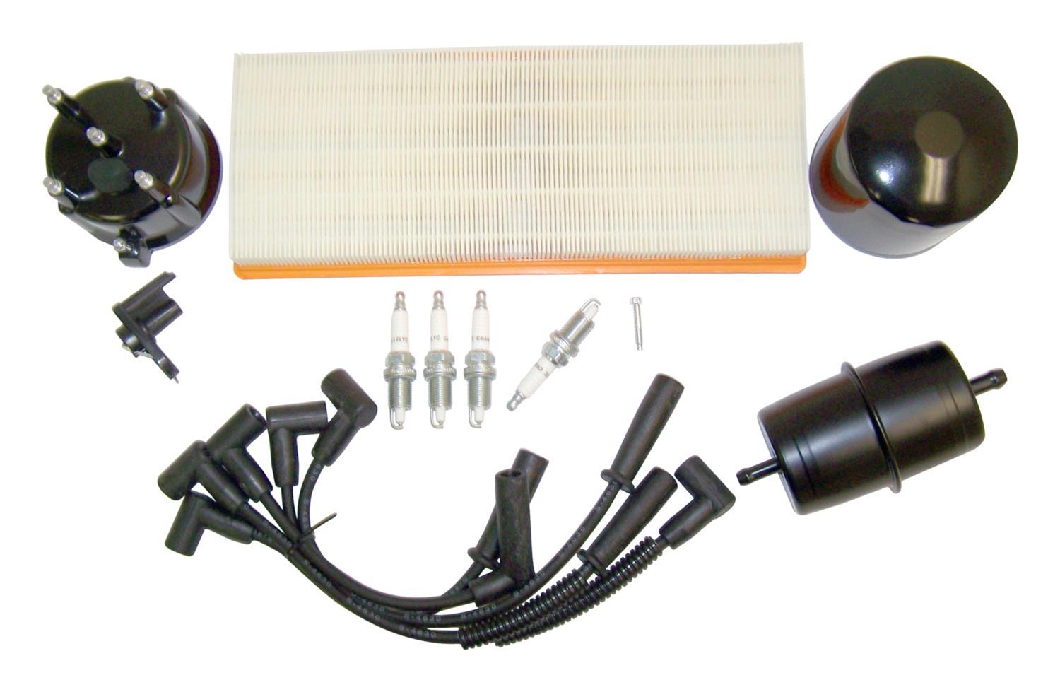 Crown Automotive Vehicle Maintenance Tune-Up Kits for 1991-1993 WRANGLER - TK-14 Spark Plugs, Tune-Up, Plug Wires, Air Filter, Distributor Cap and Rotor, Jeep, 2.5L, Kit