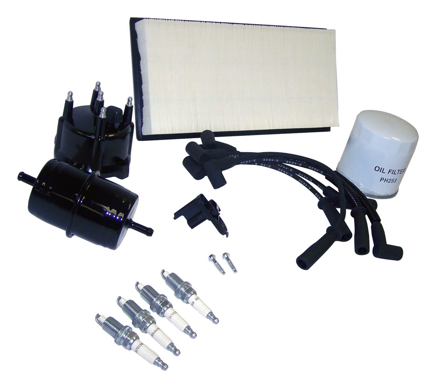 Crown Automotive Vehicle Maintenance Tune-Up Kits for 1991-1993 CHEROKEE, 1991-1992 COMANCHE - TK-18 Spark Plugs, Tune-Up, Plug Wires, Air Filter, Distributor Cap and Rotor, Jeep, 2.5L, Kit
