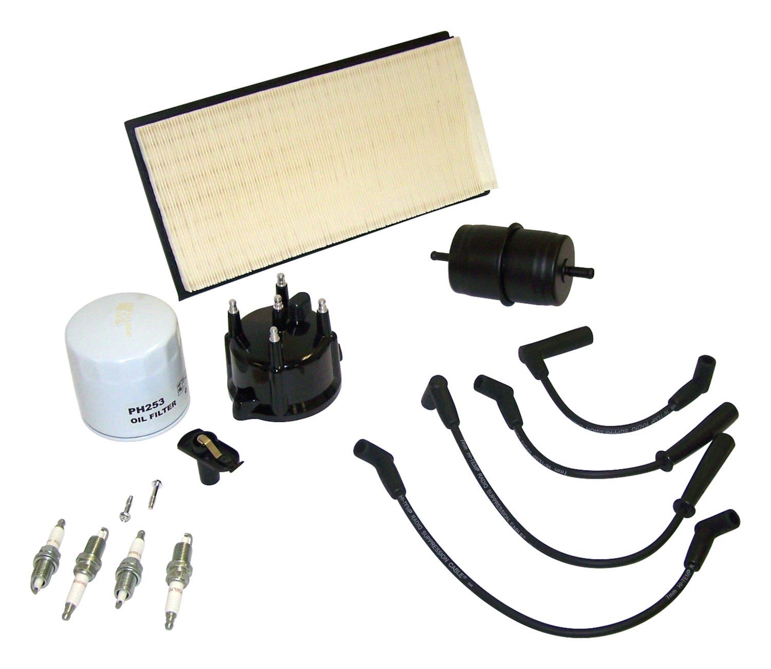 Crown Automotive Vehicle Maintenance Tune-Up Kits for 1994-1996 CHEROKEE - TK-20 Spark Plugs, Tune-Up, Plug Wires, Air Filter, Distributor Cap and Rotor, Jeep, 2.5L, Kit