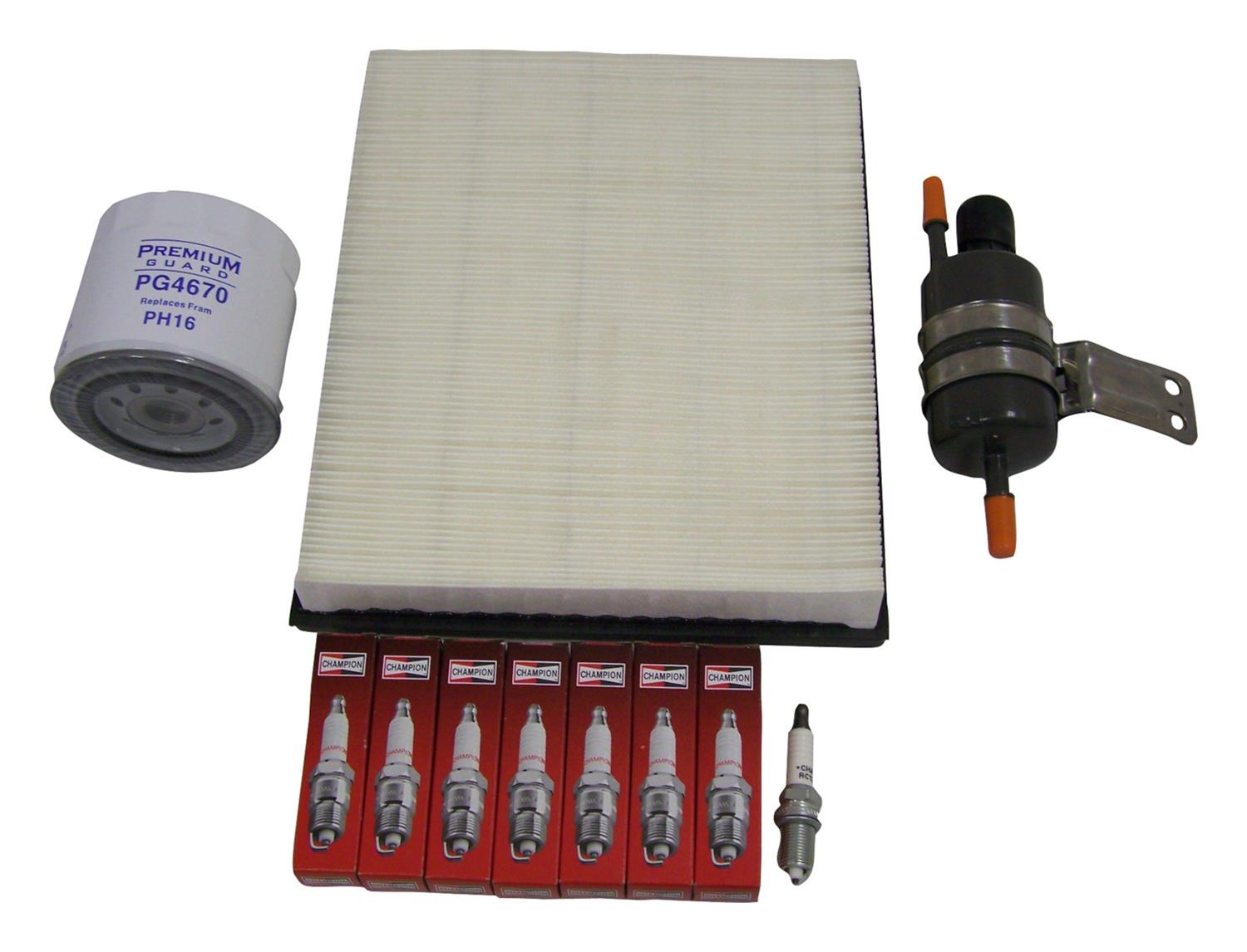 Crown Automotive Vehicle Maintenance Tune-Up Kits for 1999-2004 GRAND CHEROKEE - TK-36 Spark Plugs, Tune-Up, Air Filter, Fuel Filter, Oil Filter, Jeep, 4.7L, Kit