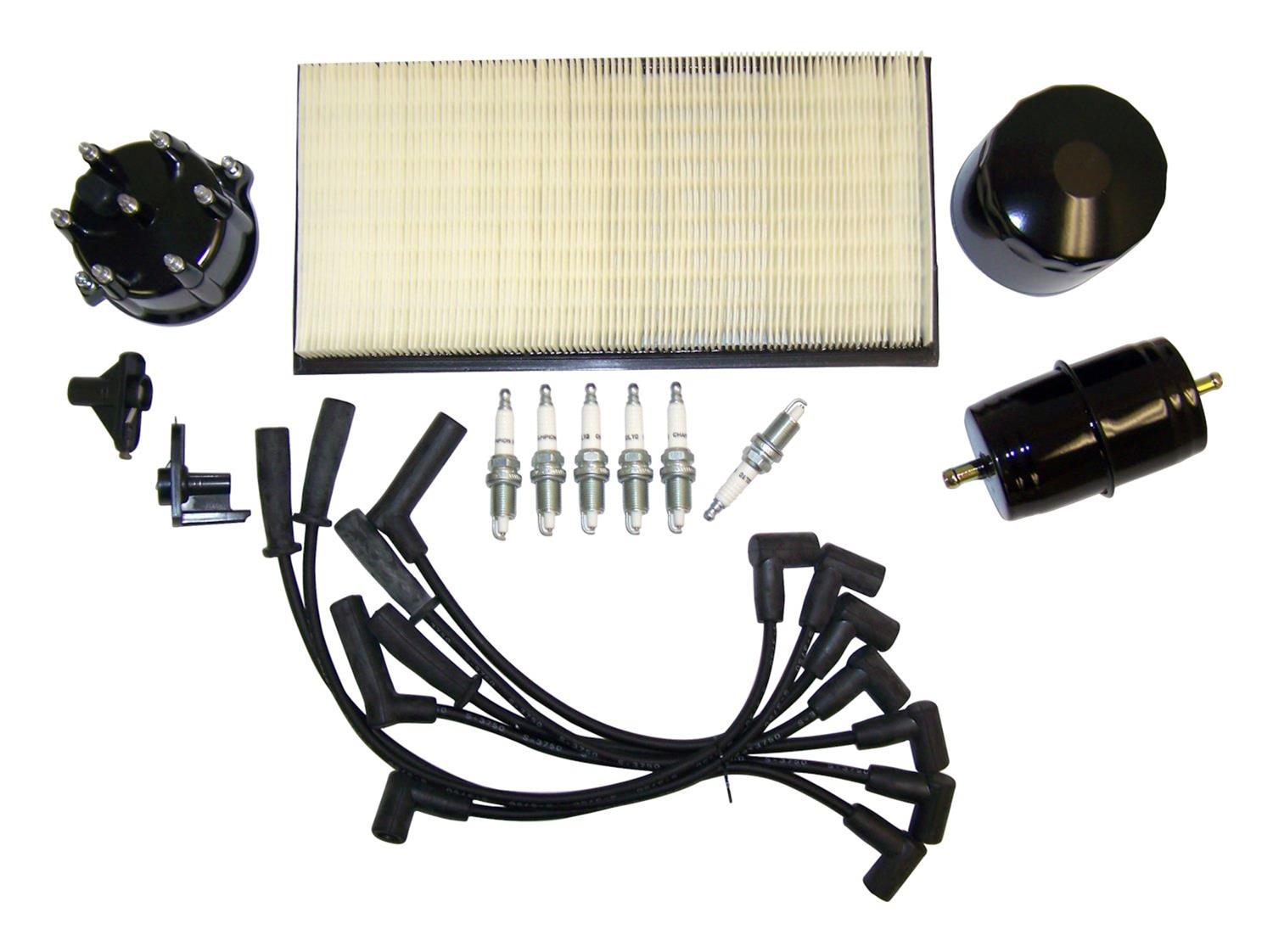 Crown Automotive Vehicle Maintenance Tune-Up Kits for 1994-1996 CHEROKEE - TK-7 Spark Plugs, Tune-Up, Plug Wires, Air Filter, Distributor Cap and Rotor, Jeep, 4.0L, Kit