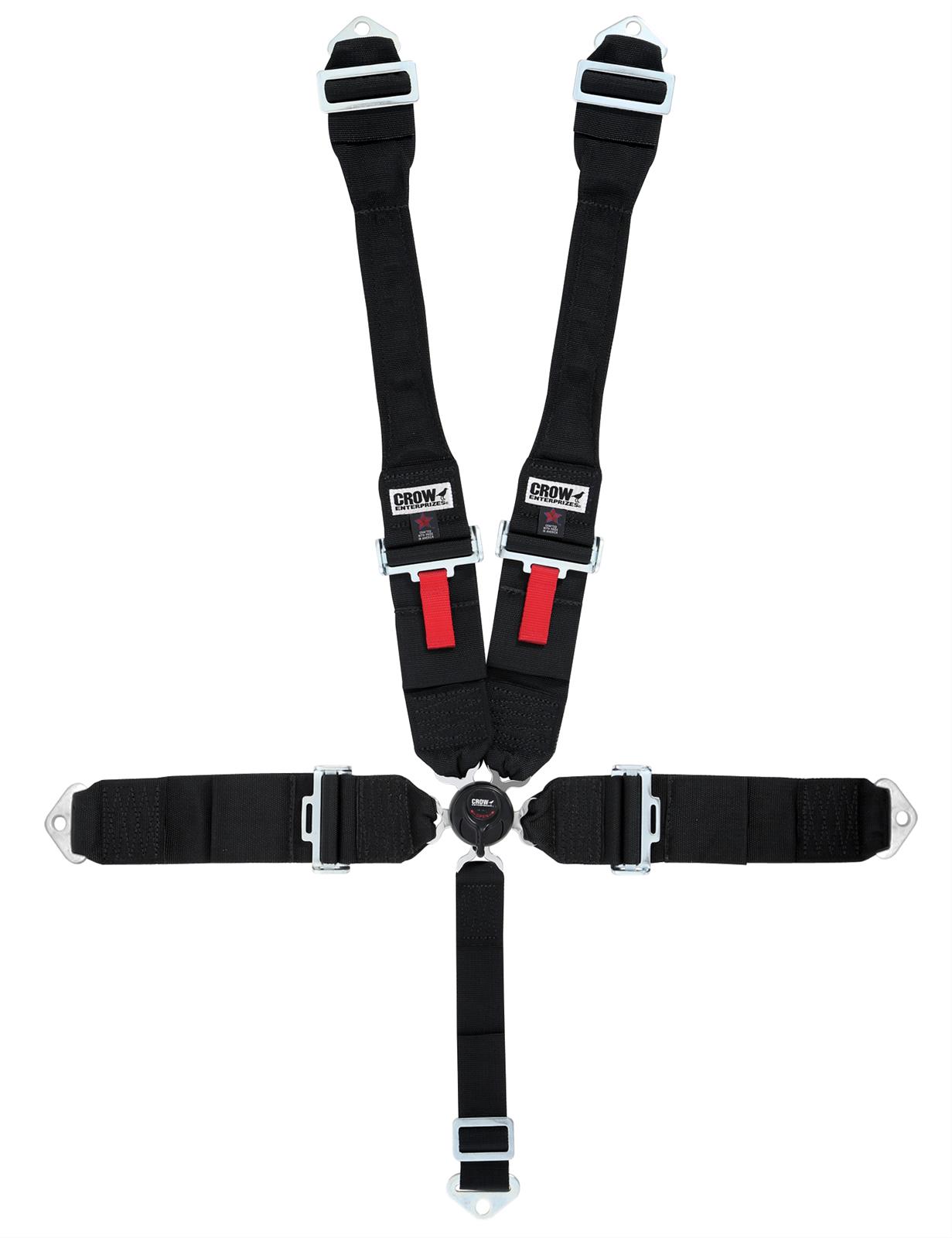 Crow Kam Lock Lap Belt 5-Way Black Floor Mount Crow Kam Lock Lap Belt 5-Way Black Floor Mount
