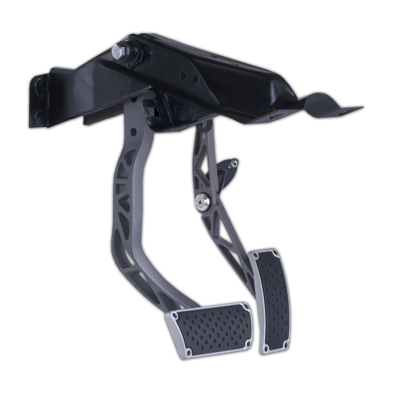 Clayton Machine Muscle Car Pedal Assemblies MCP-A2-A Throttle Pedal, Musclecar, Billet Aluminum, Graphite Powdercoated, Firewall Mount, Rubber Insert, GM A-Body, Kit