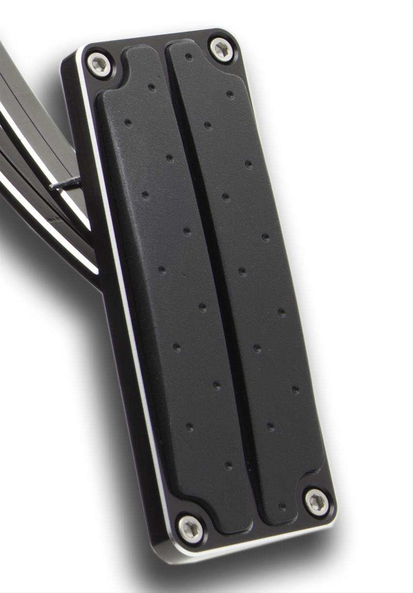 Clayton Machine Anodized Billet Aluminum Pedal Assemblies TA-206-DBW drive-by-wire pedal pad black with rubber inserts