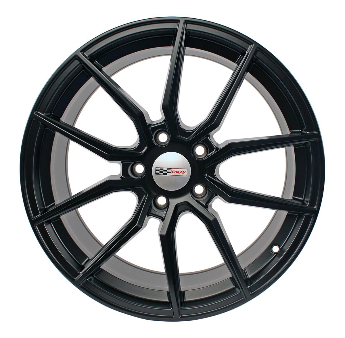 Cray Wheels 1995CRD565121M70 Cray Spider Matte Black Corvette