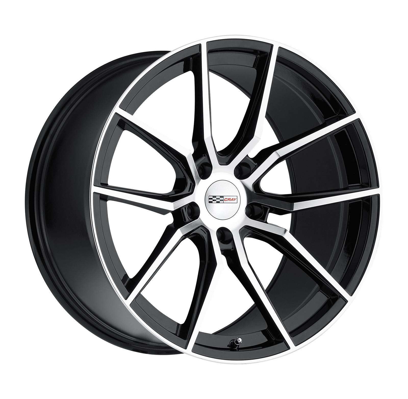 Cray Wheels 1905CRD655121B70 Cray Spider Gloss Black Corvette