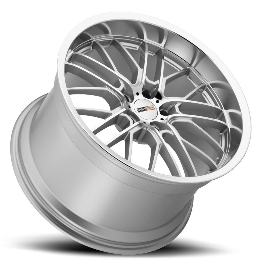 Cray Wheels 2025CRE475121S70 Cray Eagle Gloss Silver Corvette Wheels ...