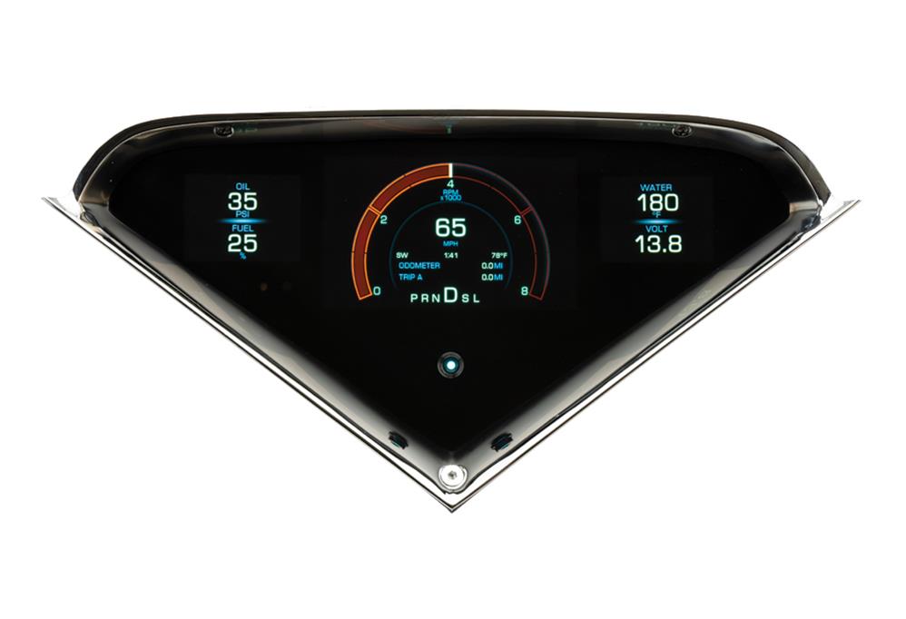 Dakota Digital - MCL-5400-Kクローム MeanCycles | CLASSIC OVAL SPEEDOMETER WITH INDICATORS (CHROME