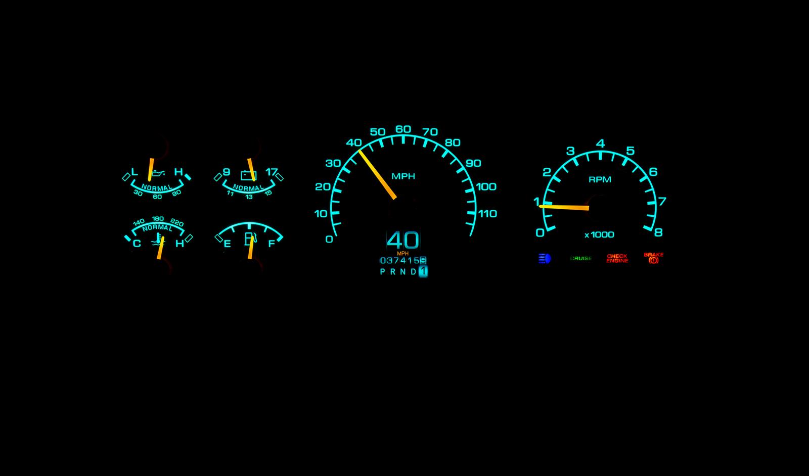 Dakota Digital RTX-92F-PU-X Dakota Digital RTX Direct-Fit Gauge