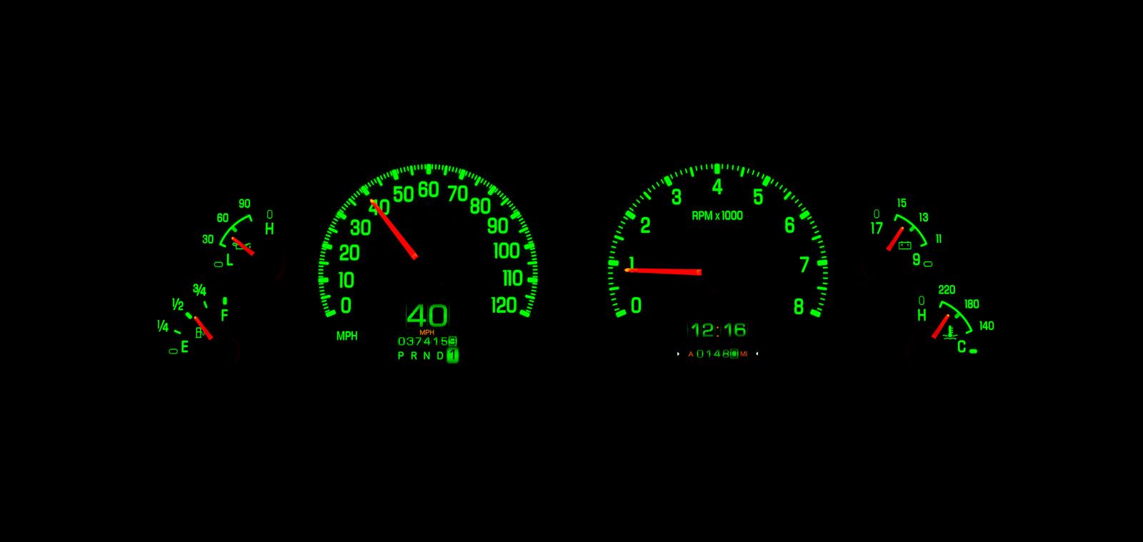 Dakota Digital RTX-97F-PU-X Dakota Digital RTX Direct-Fit Gauge