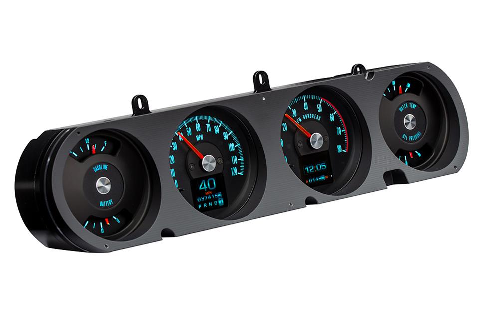 Dakota Digital RTX Direct-Fit Gauge Kits for 1964-1967 GTO - RTX-64P-GTO-X Kit, Direct Fit, RTX, Analog/Digital, Black Face, White/Multicolor Illuminated Numbers, Orange Pointer, Pontiac, Kit thumbnail 2