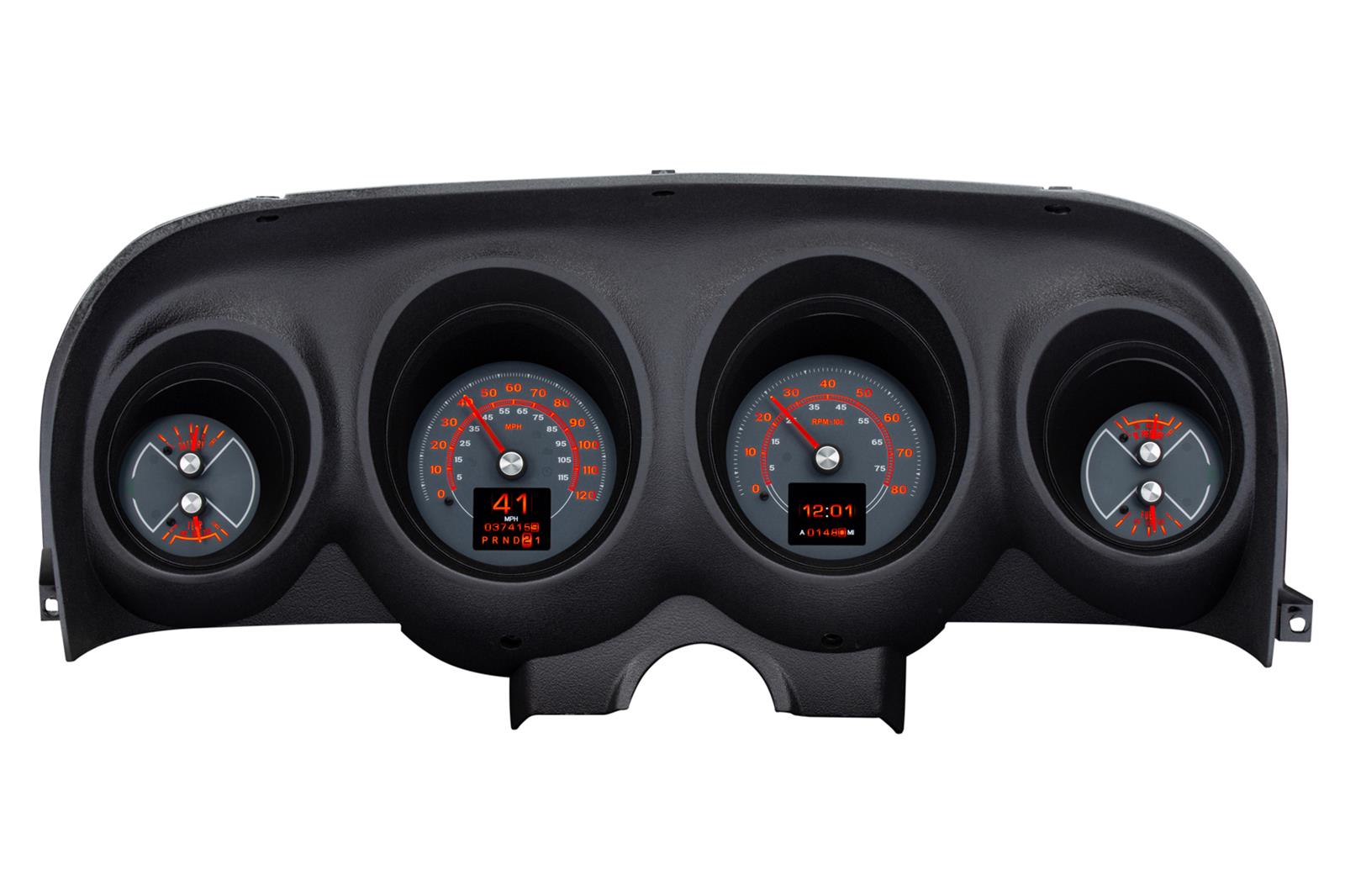 Dakota Digital RTX Direct-Fit Gauge Kits for 1969-1970 MUSTANG - RTX-69F-MUS-X Kit, Direct Fit Analog, RTX, Black Face, White/Multicolor Number, Orange Pointer, Ford, Kit thumbnail 5