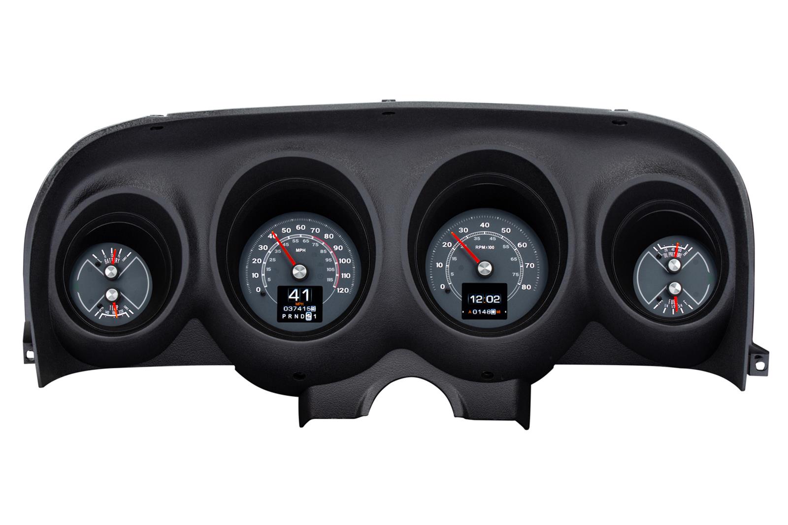 Dakota Digital RTX Direct-Fit Gauge Kits for 1969-1970 MUSTANG - RTX-69F-MUS-X Kit, Direct Fit Analog, RTX, Black Face, White/Multicolor Number, Orange Pointer, Ford, Kit thumbnail 3