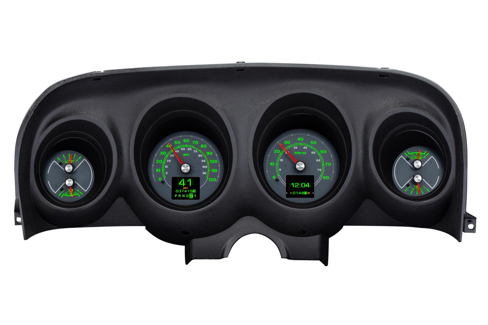 Dakota Digital RTX Direct-Fit Gauge Kits for 1969-1970 MUSTANG - RTX-69F-MUS-X Kit, Direct Fit Analog, RTX, Black Face, White/Multicolor Number, Orange Pointer, Ford, Kit thumbnail 4
