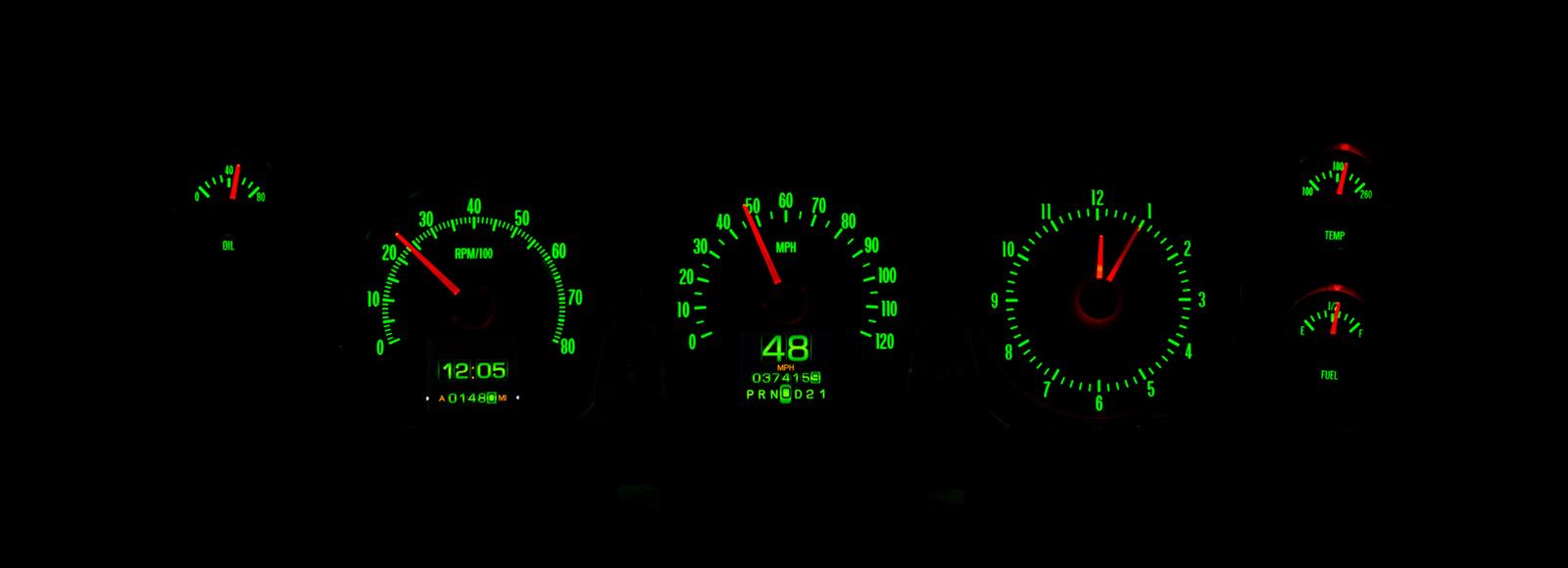Dakota Digital RTX Direct-Fit Gauge Kits for 1970-1972 CHEVELLE, EL CAMINO, MONTE CARLO - RTX-70C-CVL-X Kit, Direct Fit, RTX, Analog/Digital, Black Face, White/Multicolor Illuminated Numbers, Orange Pointer, Chevy, Kit thumbnail 8