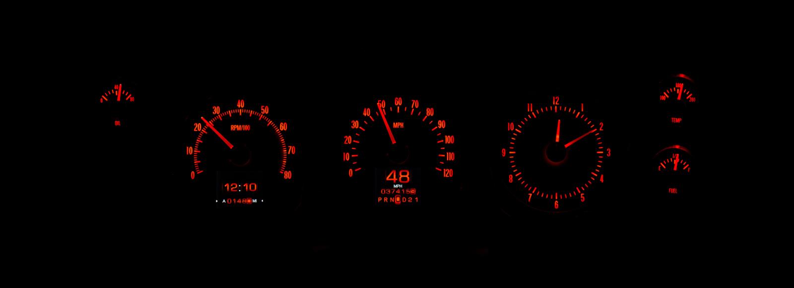 Dakota Digital RTX Direct-Fit Gauge Kits for 1970-1972 CHEVELLE, EL CAMINO, MONTE CARLO - RTX-70C-CVL-X Kit, Direct Fit, RTX, Analog/Digital, Black Face, White/Multicolor Illuminated Numbers, Orange Pointer, Chevy, Kit thumbnail 9