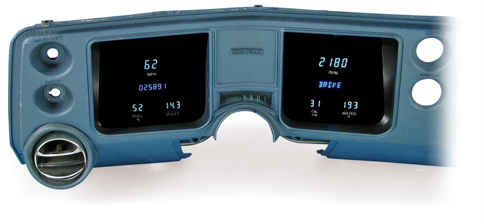 lov3 s1ck 専用 Dakota Digital VFD3-68C-CVL-Z Dakota Digital Direct-Fit Gauge Kits