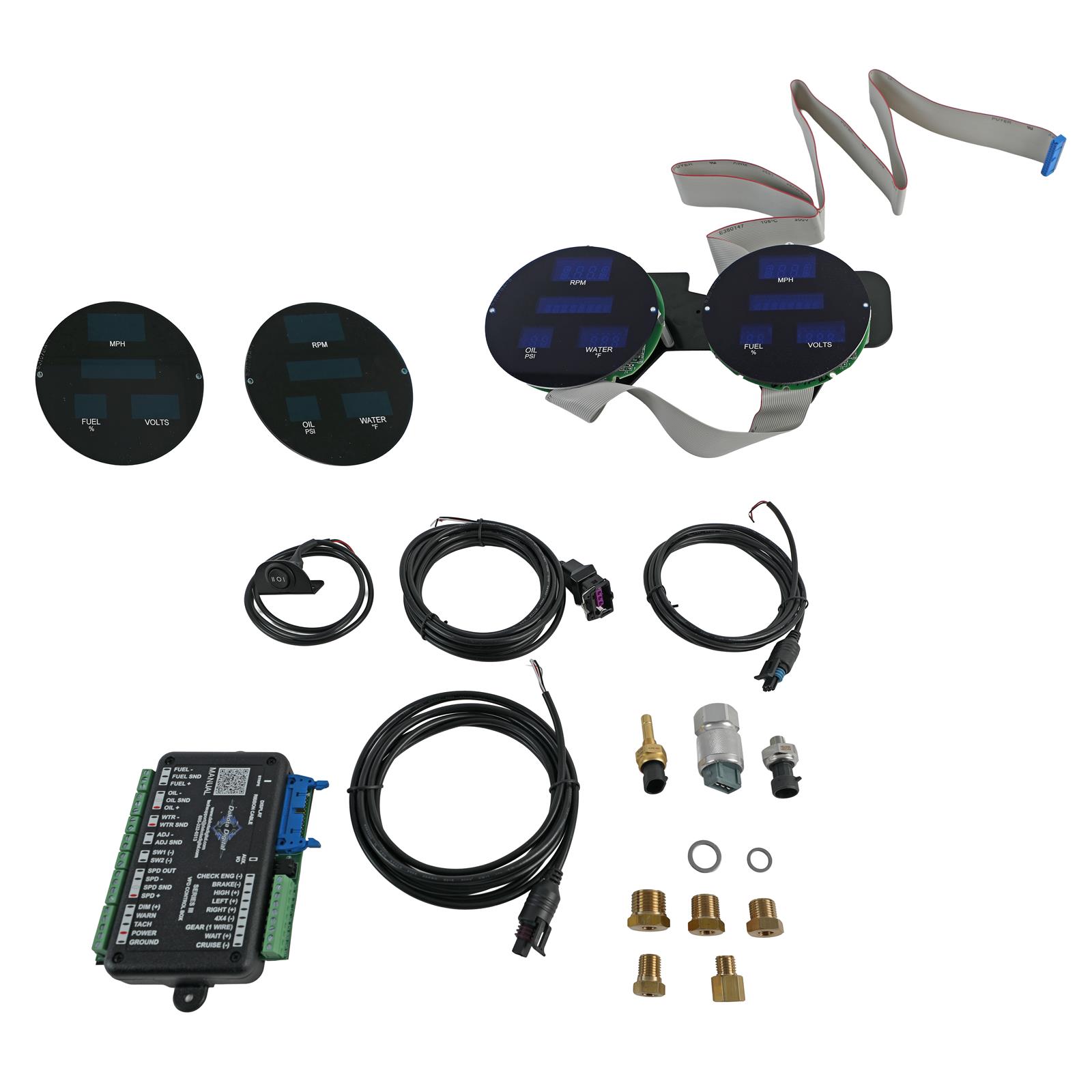 Dakota Digital VFD3-69P-FIR-Z Dakota Digital Direct-Fit Gauge Kits