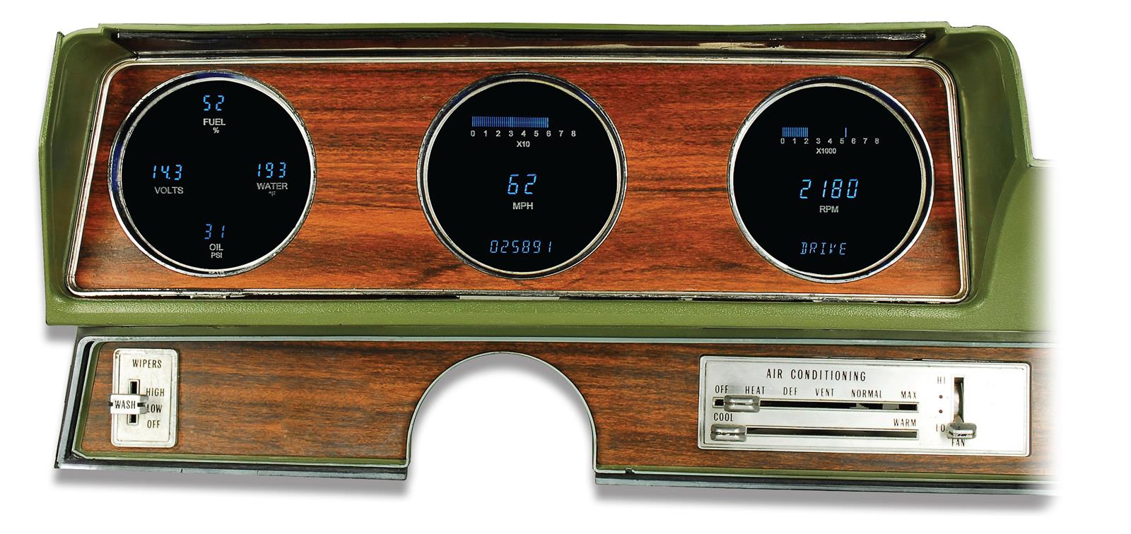 Dakota Digital VFD3-70O-CUT-Z Dakota Digital VFD3 Digital Gauge