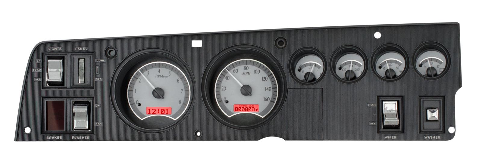 Панель датчиков фото на Dakota Digital VHX-68D-CHG-S-R Dakota Digital VHX Series Direct-Fit Analog Gauge