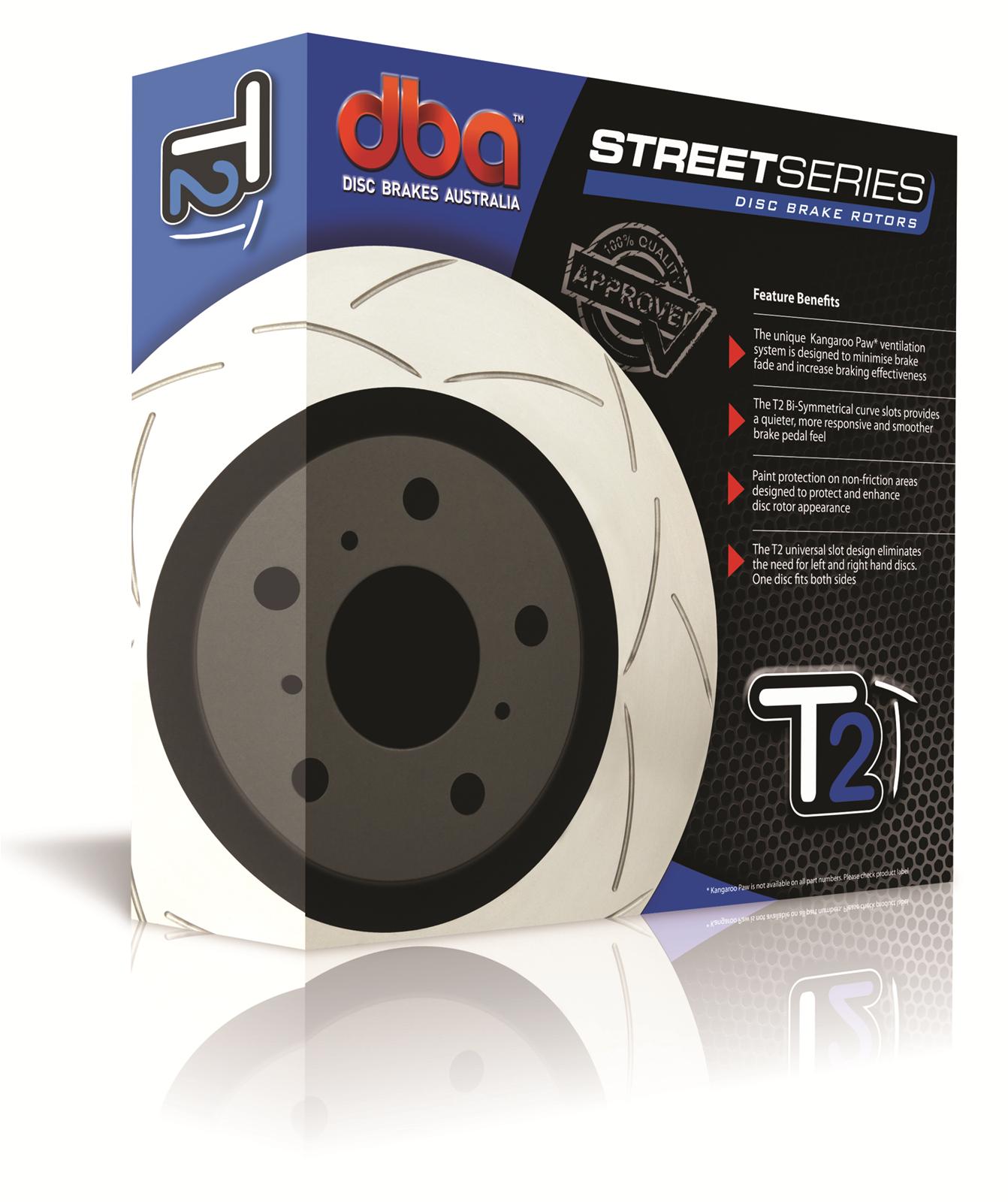 DBA Street Series T2 Disc Brake Rotors for 2005-2014 MUSTANG - DBA2113S Rotor, Slotted, Series, Uni-Directional, Ford, Mustang, Front, Each thumbnail 4