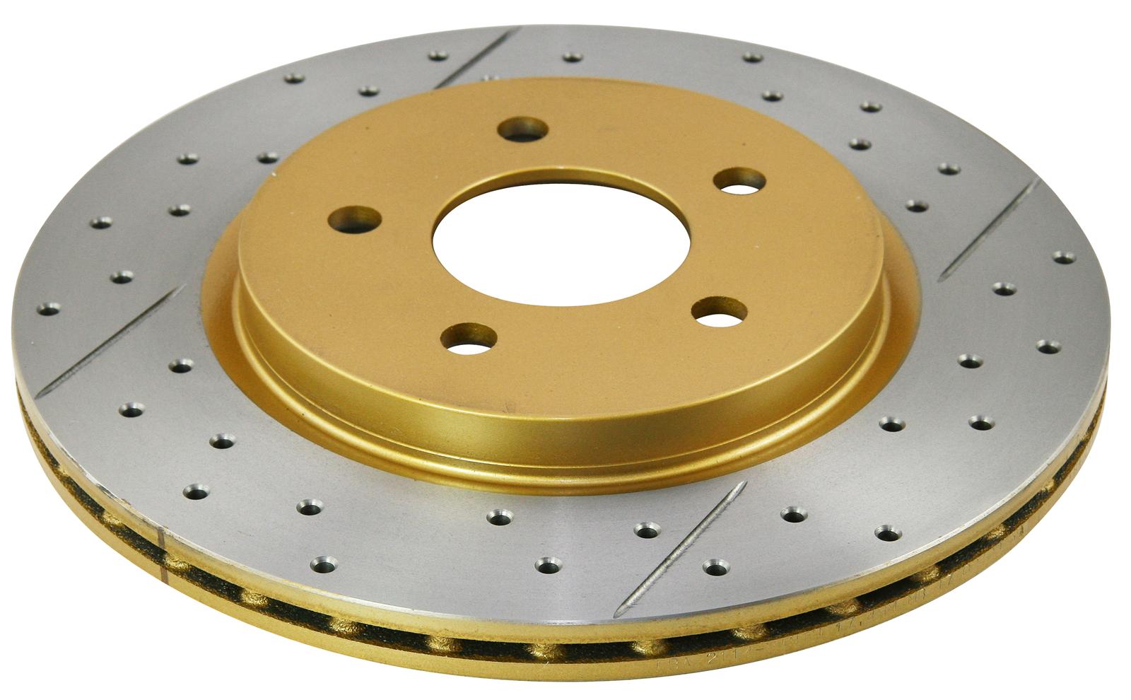 DBA Street Series T2 Disc Brake Rotors DBA2114X Rotor, T2, Iron, Black, Drilled/Slotted, Ford, Rear, Each thumbnail 2