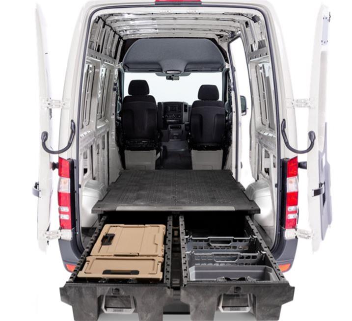 Decked In-Vehicle Storage Systems VG1 Truck Bed Tool Box, Systems, 2-door, Polyethylene, Black, for 135 in. Wheelbase Only, Chevrolet, GMC, Kit