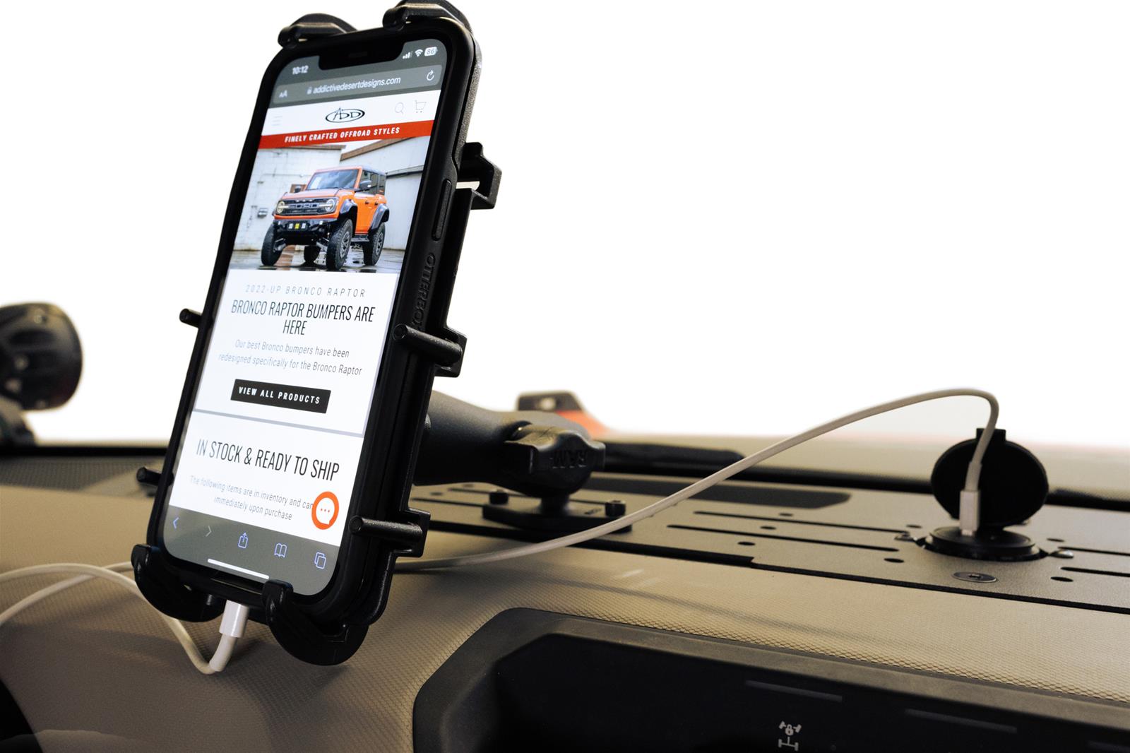 Addictive Desert Designs21-23 Ford Bronco & Bronco Raptor Digital Device Dash Mount thumbnail 7