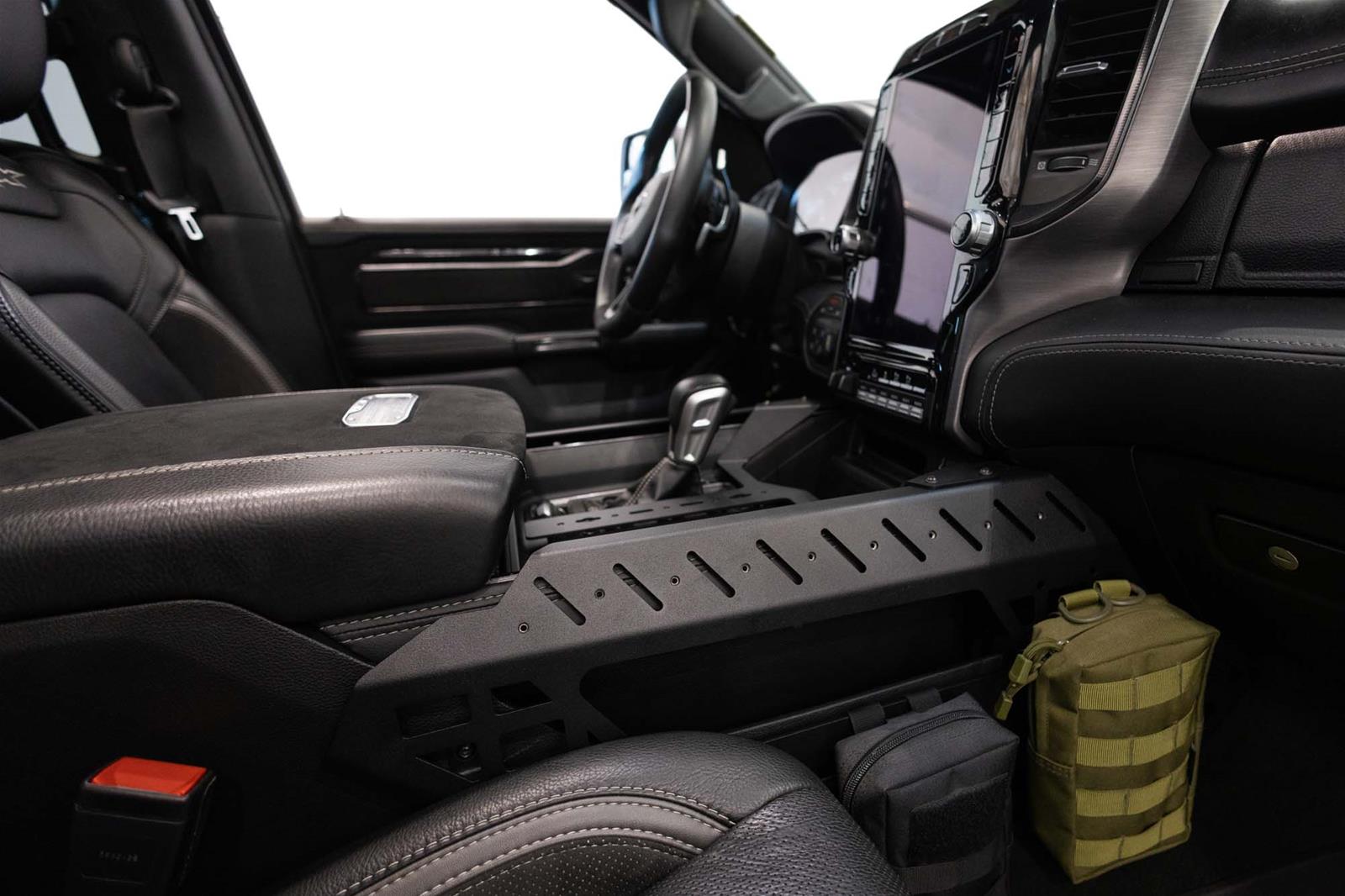 Addictive Desert Designs 2021+ RAM 1500 TRX Center Console Molle Panels & Digital Device Bridge thumbnail 3