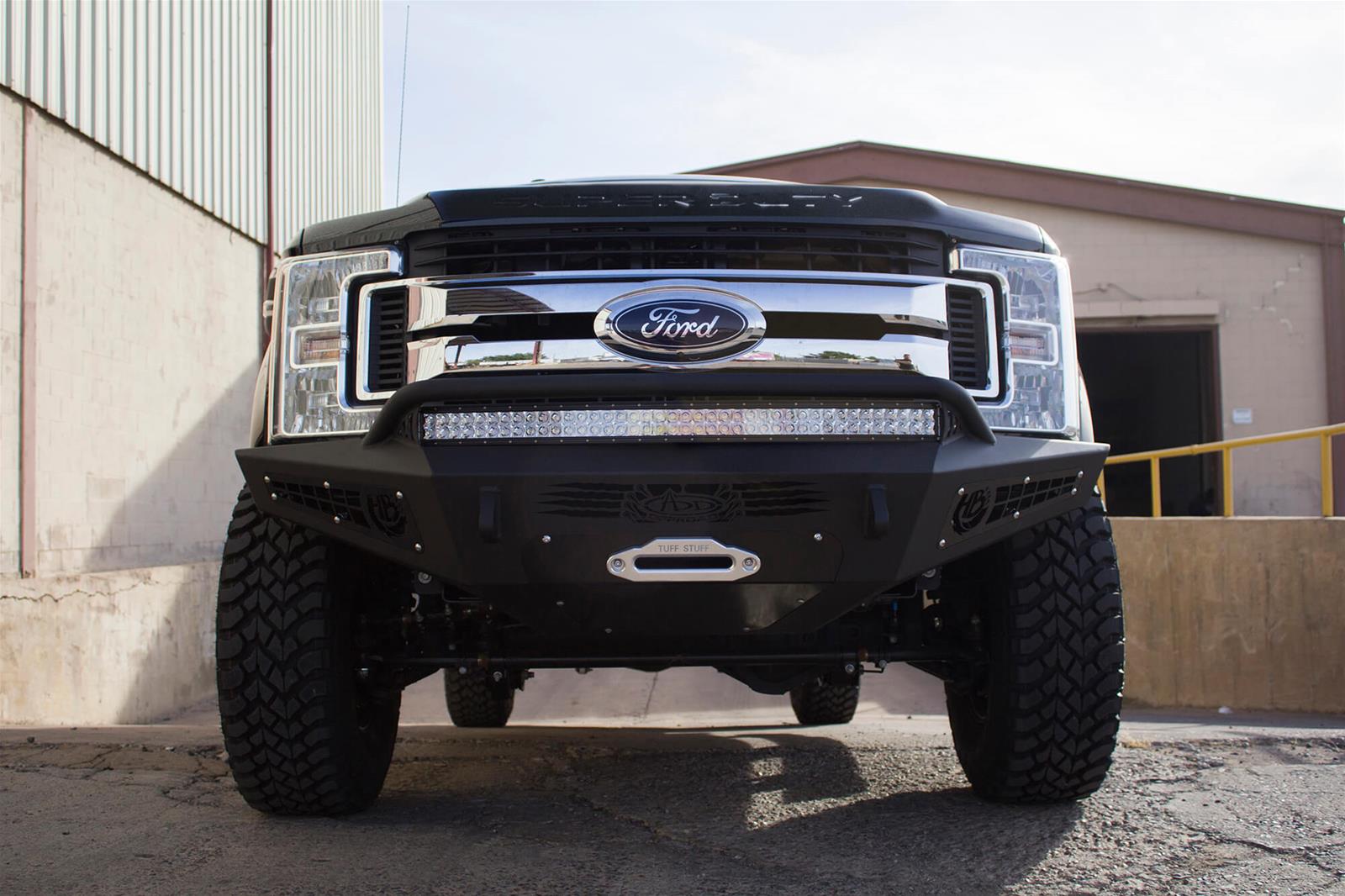 Addictive Desert Designs 17-18 Ford F-250 HoneyBadger Front Bumper w/ Winch Mount thumbnail 3