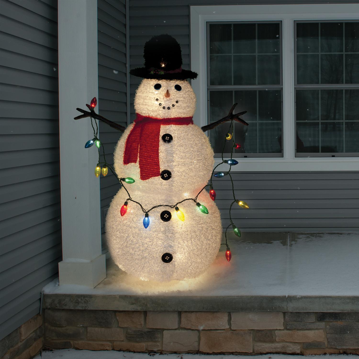 Collapsible Snowman TinselLight Display 1431005U Free Shipping on