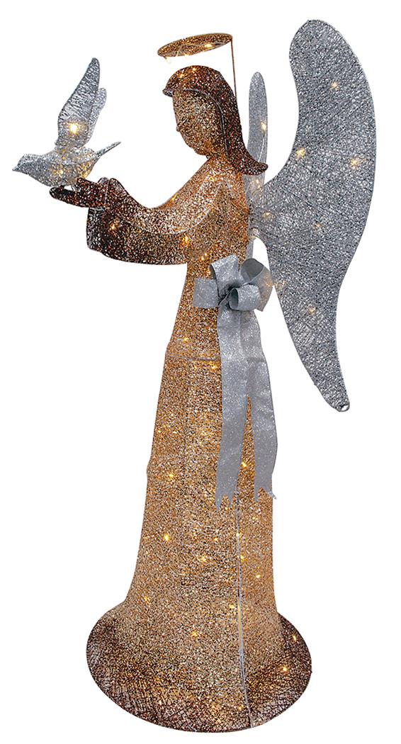 Summit Gifts 18-30352CRG Angel with Dove Tinsel Light Display | Summit ...